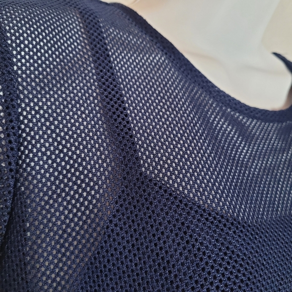 Disney Little Mermaid Flounder Navy Mesh Tee W/Cami Women's Size Small - Picture 5 of 11